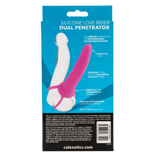 Silicone Love Rider Dual Penetrator - Pink  2