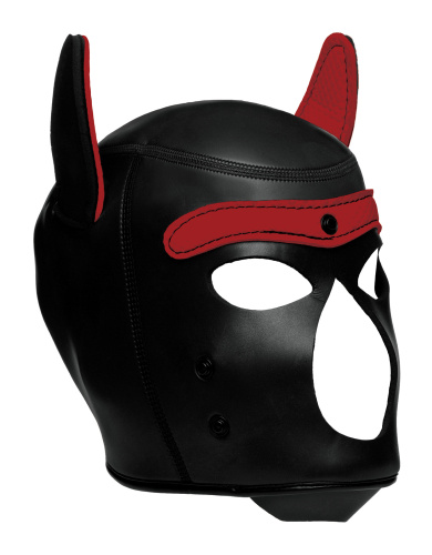Spike Neoprene Puppy Hood - Red  3