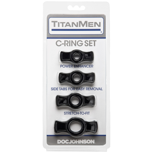 Titanmen Cock Ring Set - Black  2