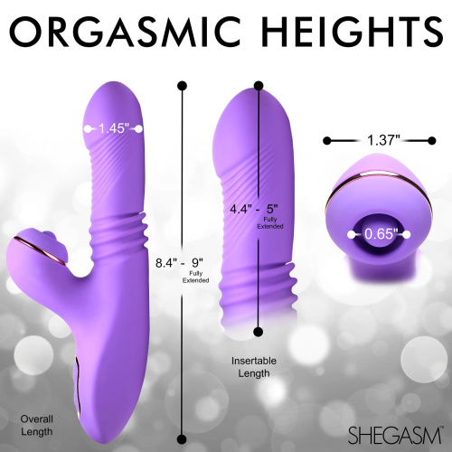 Pro-Thrust Max 14x Thrusting and Pulsing Silicone  Rabbit - Purple  4