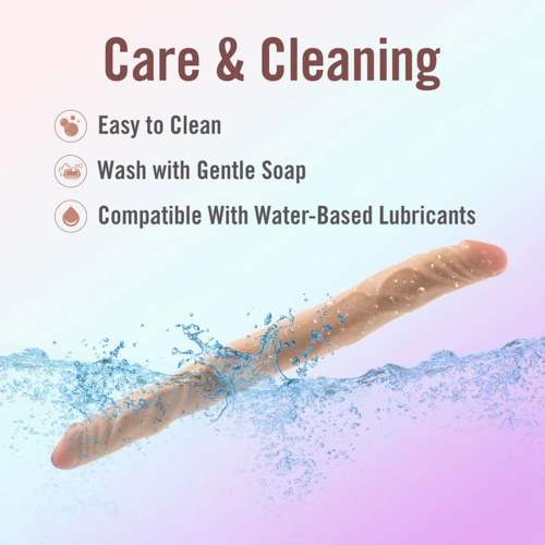 Dr. Skin Plus - 14 Posable Double Dong - Beige  3