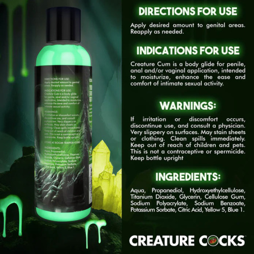 Creature Cum Green Water-Based Lubricant 8oz  2