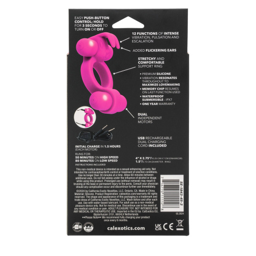 Silicone Rechargeable Rockin Rabbit - Pink  3