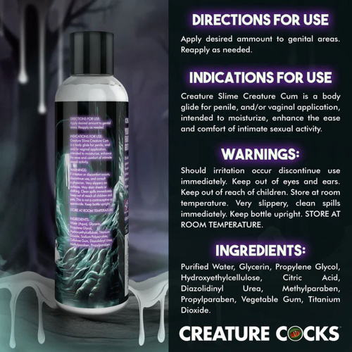 8oz Creature Slime Creature Cum Unscented Jizz - Lubricant - Clear  4