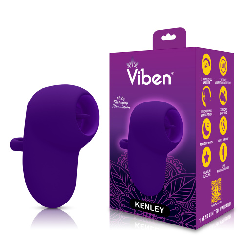 Kenley - Violet - Intense Flickering Finger Vibe With Comfort Grip Ring  4