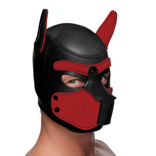Spike Neoprene Puppy Hood - Red  4