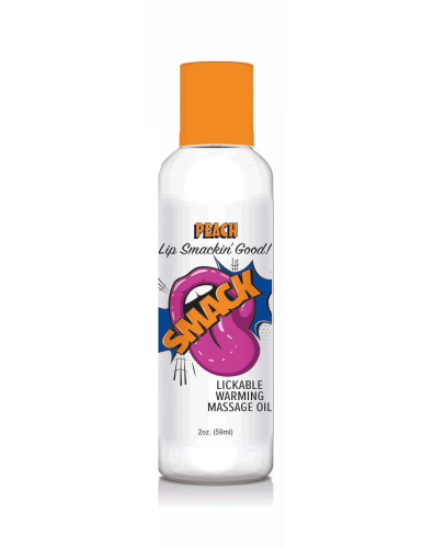 Smack Warming and Lickable Massage Oil - Peach  2 Oz  2