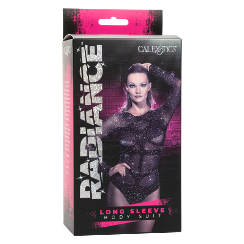 Radiance Long Sleeve Body Suit - One Size - Black  2