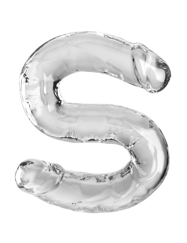 18 Inch Double Dildo - Clear  2