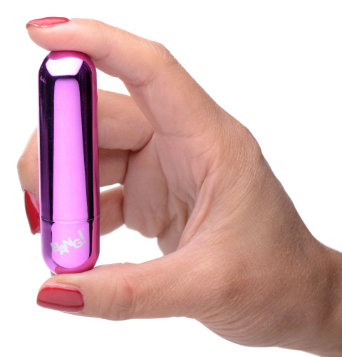 10x Rechargeable Vibrating Metallic Bullet - Purple  4