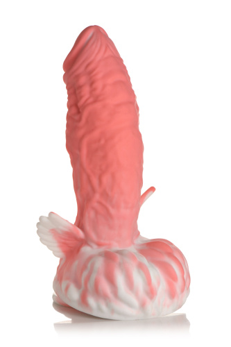 Pegasus Pecker Winged Silicone Dildo - Pink/white  3