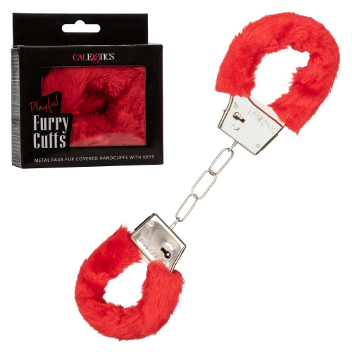 Playful Furry Cuffs - Red  3
