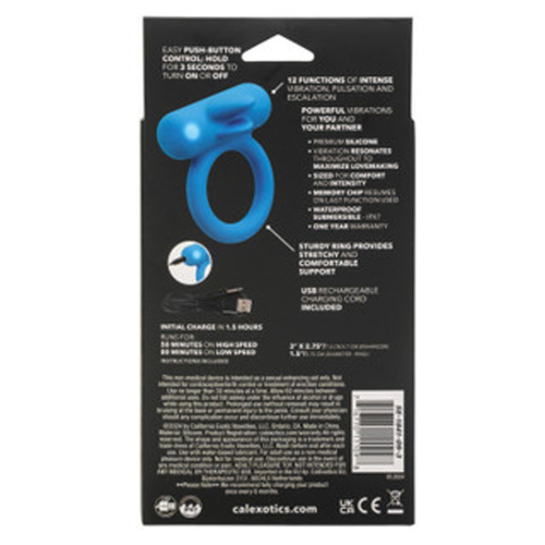 Silicone Rechargeable Double Trouble - Blue  3