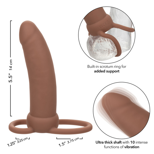 Performance Maxx Rechargeable Thick Dual  Penetrator - Brown  4