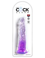 King Cock Clear 8 Inch - Purple