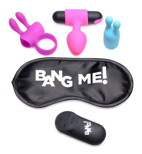 Birthday Sex Kit - C-Ring, Plug, C-Stim, Bullet and Blindfold  2