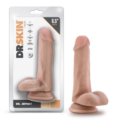 Dr. Skin - Dr. Jeffrey - 6.5 Inch Dildo With Balls - Beige  3