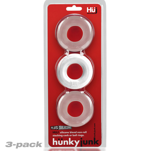 Huj3 C-Ring 3-Pack - White / Clear Ice  3