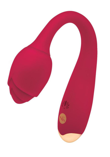 Rosegasm Long Stem Flexi G-Spot Vibe Rose - Red  2