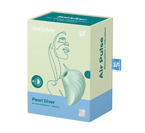 Satisfyer Pear Diver - Air Pulse Stimulator Plus  Vibration - Mint  3