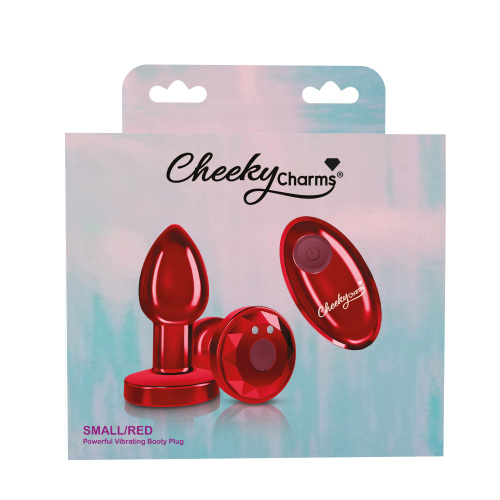 Vibrating Red Metal Remote Plug - Small  5