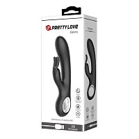 Pretty Love Carina 7 Function Rabbit Syle Vibrator - Black