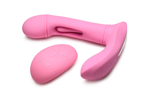 Flickers G-Flick Flicking G-Spot Vibrator With Remote - Pink  2
