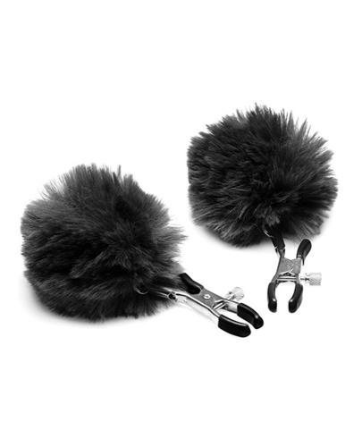 Pom Pom Nipple Clamps - Black  3