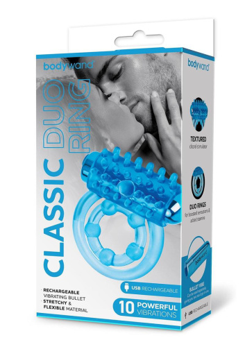 Bodywand Rechargeable Classic Duo Ring - Blue  2