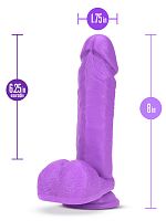 Neo - 8 Inch Dual Density Dildo - Neon Purple