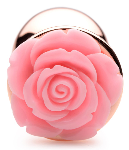 Pink Rose Gold Anal Plug - Large  5