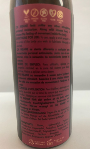 On Insane Ultra-Stimulating Personal Moisturizer - 4oz Cherry Pop  2
