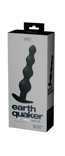 Earth Quaker Rechargeable Anal Vibe - Just Black  2