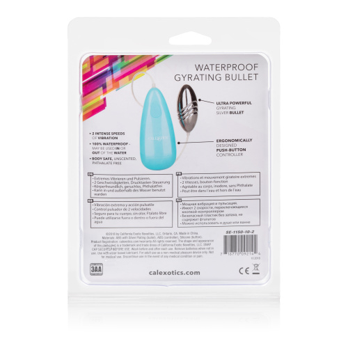 Waterproof Gyrating Bullet - Blue  2