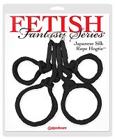Fetish Fantasy Series Japanese Silk Rope Hogtie - Black