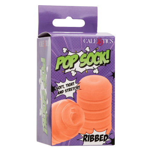 Pop Sock Ribbed - Orange  2
