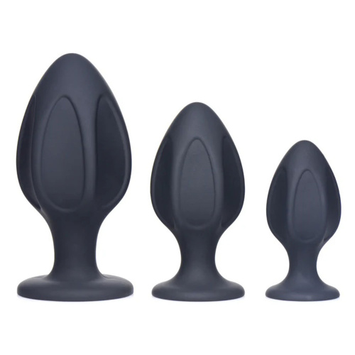 Triple Juicers Silicone Anal Trainer Set - Black  2