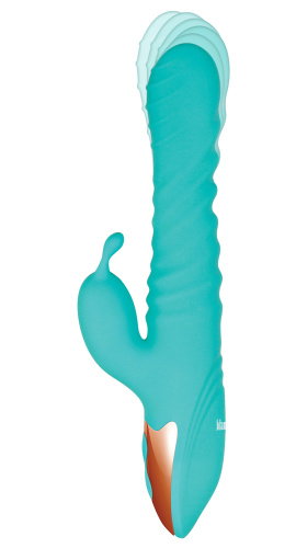 Heat Me Up Warming Rabbit Thruster - Aqua  3