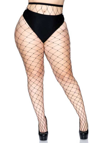 Fence Net Pantyhose - Queen - Black  3