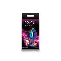 Rear Assets - Multicolor Heart - Medium - Pink