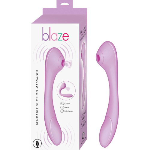 Blaze Bendable Suction Massager - Lavender  2