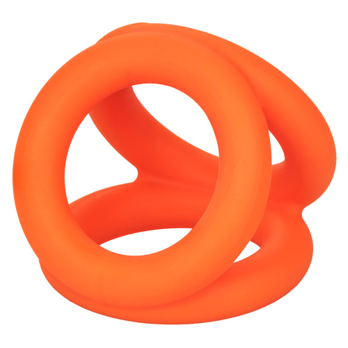Alpha Liquid Silicone Tri-Ring - Orange Orange  4