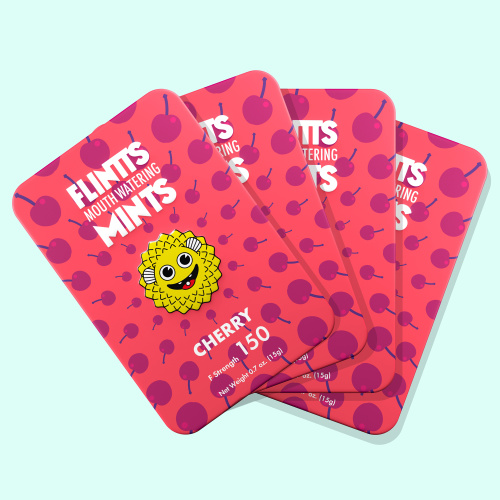 Flintts Mouth Watering Mints Cherry - F-Strength 150  4