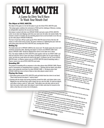 Foul Mouth Card Game  4
