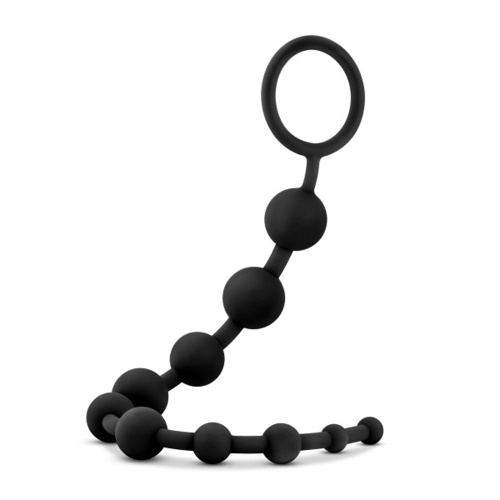 Anal Adventures - Platinum - Silicone 10 Anal   Beads - Black  4