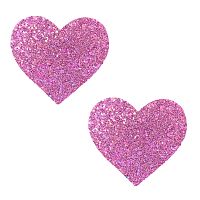 Pegasus Kisses Iridescent Pink Glitter I Heart U  Nipztix Pasties