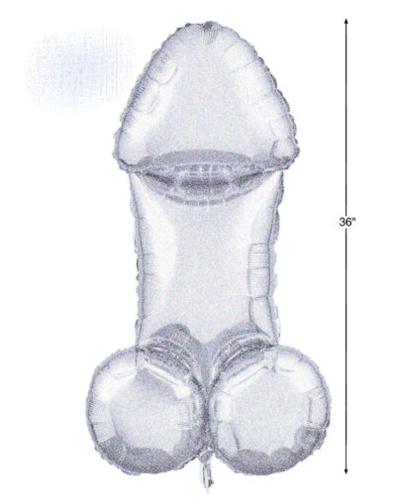Glitterati Disco Penis 3 Foot Mylar Balloon  3