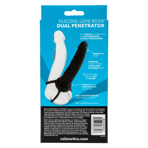 Silicone Love Rider Dual Penetrator - Black  2