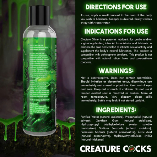 Creature Slime Water Based Lubricant 8oz  3