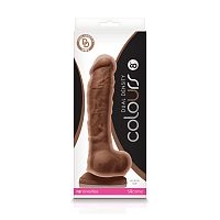 Colours - Dual Density - 8 Inch Dildo - Brown